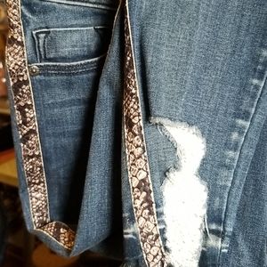 Rewash Frankie tuxedo snake stripe skinny Jeans 1R